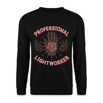 Massage Reiki Professionnel Travailleur de Lumière - Sweat-shirt Unisexe - noir - Devant - Alina (178cm) & Michal (187cm)