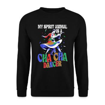 ChaCha Dance Dancing - Unisex Sweatshirt - black - Front - Alina (178cm) & Michal (187cm)