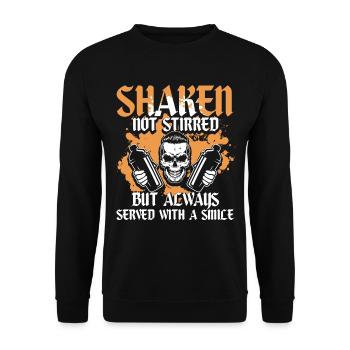 Bartender Bartender Bartending - Unisex Sweatshirt - black - Front - Alina (178cm) & Michal (187cm)