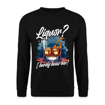 Bartender Bartender Bartending - Unisex Sweatshirt - black - Front - Alina (178cm) & Michal (187cm)