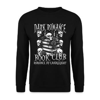 Dark Romance Book Club Romance By Candlelight - Unisex Sweatshirt - black - Front - Alina (178cm) & Michal (187cm)