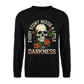 Dark Romance Every Story Needs A Litte Darkness - Unisex Sweatshirt - black - Front - Alina (178cm) & Michal (187cm)