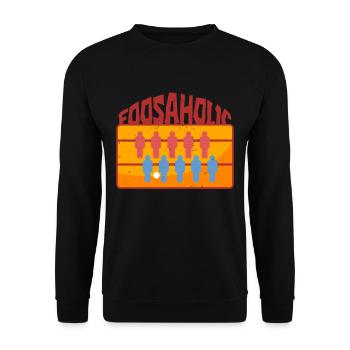 Tischfußball Tischkicker Foosaholic - Unisex Pullover - Schwarz - Vorne - Alina (178cm) & Michal (187cm)
