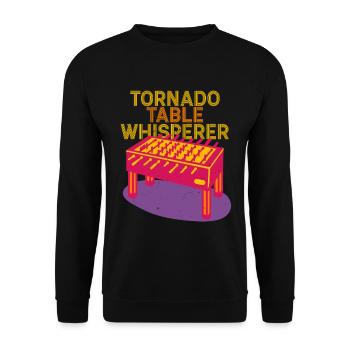 Tischfußball Tischkicker Tornado Table Whisperer - Unisex Pullover - Schwarz - Vorne - Alina (178cm) & Michal (187cm)