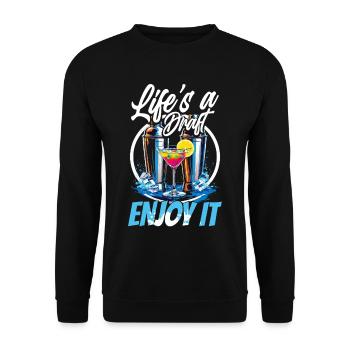 Bartender Bartender Bartending - Unisex Sweatshirt - black - Front - Alina (178cm) & Michal (187cm)