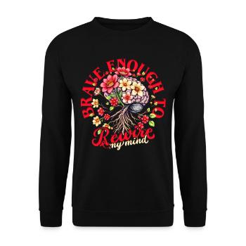 Récupération d’un AVC Assez courageux pour raviver mon - Sweat-shirt Unisexe - noir - Devant - Alina (178cm) & Michal (187cm)