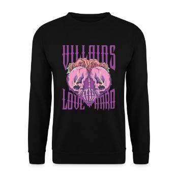 Romance sombre Les méchants aiment fort - Sweat-shirt Unisexe - noir - Devant - Alina (178cm) & Michal (187cm)