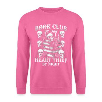Dark Romance Book Club By Day Heart Thief By Night - Unisex Pullover - Pink - Vorne