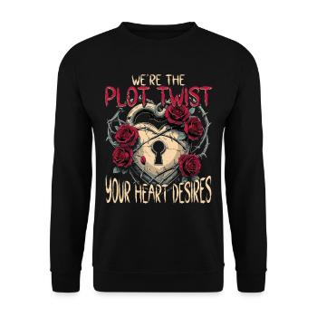 Dark Romance The Plot Twist Your Heart Desires - Unisex Pullover - Schwarz - Vorne - Alina (178cm) & Michal (187cm)