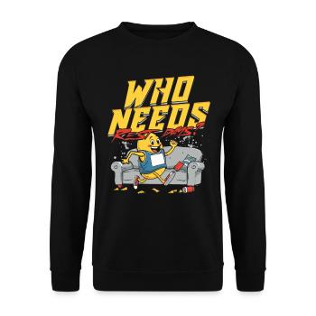 Marathoniens Qui a besoin de jours de repos ? - Sweat-shirt Unisexe - noir - Devant - Alina (178cm) & Michal (187cm)