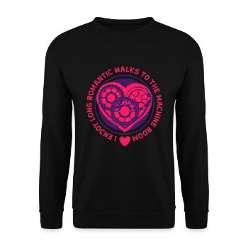 Elevator mechanic Elevator fitter - Unisex Sweatshirt - black - Front - Alina (178cm) & Michal (187cm)