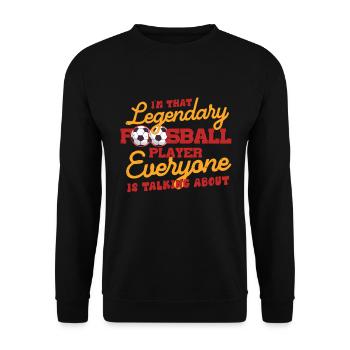 Tischfußball Tischkicker Legendary Foosball Player - Unisex Pullover - Schwarz - Vorne - Alina (178cm) & Michal (187cm)