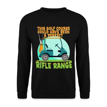 Langstreckenschießen Long Range - Unisex Pullover - Schwarz - Vorne - Alina (178cm) & Michal (187cm)