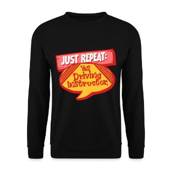Driving Instructor Driving School Instructor Yes Driving Instructor - Unisex Sweatshirt - black - Front - Alina (178cm) & Michal (187cm)