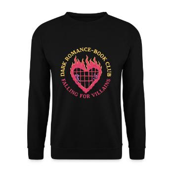 Dark Romance Book Club Falling For Villains - Unisex Pullover - Schwarz - Vorne - Alina (178cm) & Michal (187cm)