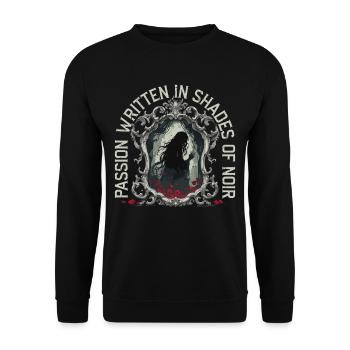 Dark Romance Passion Written In Shades Of Noir - Unisex Pullover - Schwarz - Vorne - Alina (178cm) & Michal (187cm)
