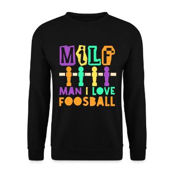 Foosball Table Man I Love Foosball - Unisex Sweatshirt - black - Front - Alina (178cm) & Michal (187cm)
