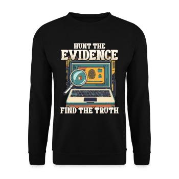 Digital Forensics Hunt The Evidence - Unisex Sweatshirt - black - Front - Alina (178cm) & Michal (187cm)
