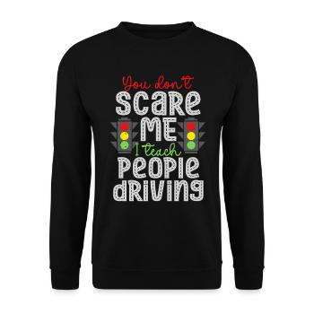 Instructeur de conduite Instructeur d’auto-école J’enseigne la conduite aux gens - Sweat-shirt Unisexe - noir - Devant - Alina (178cm) & Michal (187cm)