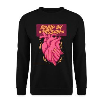 Dark Romance Bound By Passion - Unisex Sweatshirt - black - Front - Alina (178cm) & Michal (187cm)