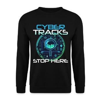 Les traces cybernétiques de la criminalistique numérique s’arrêtent ici - Sweat-shirt Unisexe - noir - Devant - Alina (178cm) & Michal (187cm)