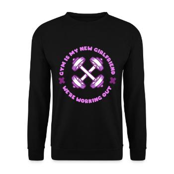 Triceps Workout Fitness Gym Is My New Girlfriend - Unisex Sweatshirt - black - Front - Alina (178cm) & Michal (187cm)