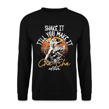ChaCha Tanz Tanzen Cha Cha Edition - Unisex Pullover - Schwarz - Vorne - Alina (178cm) & Michal (187cm)