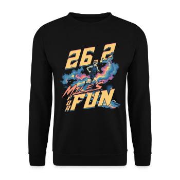 Marathonien Marathonien 26,2 miles pour le plaisir - Sweat-shirt Unisexe - noir - Devant - Alina (178cm) & Michal (187cm)