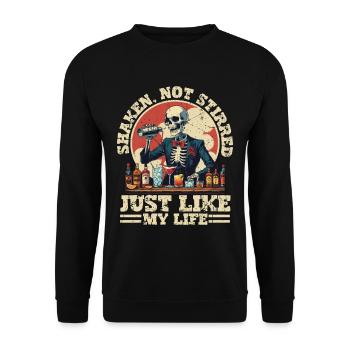 Bartender Bartender Bartending - Unisex Sweatshirt - black - Front - Alina (178cm) & Michal (187cm)