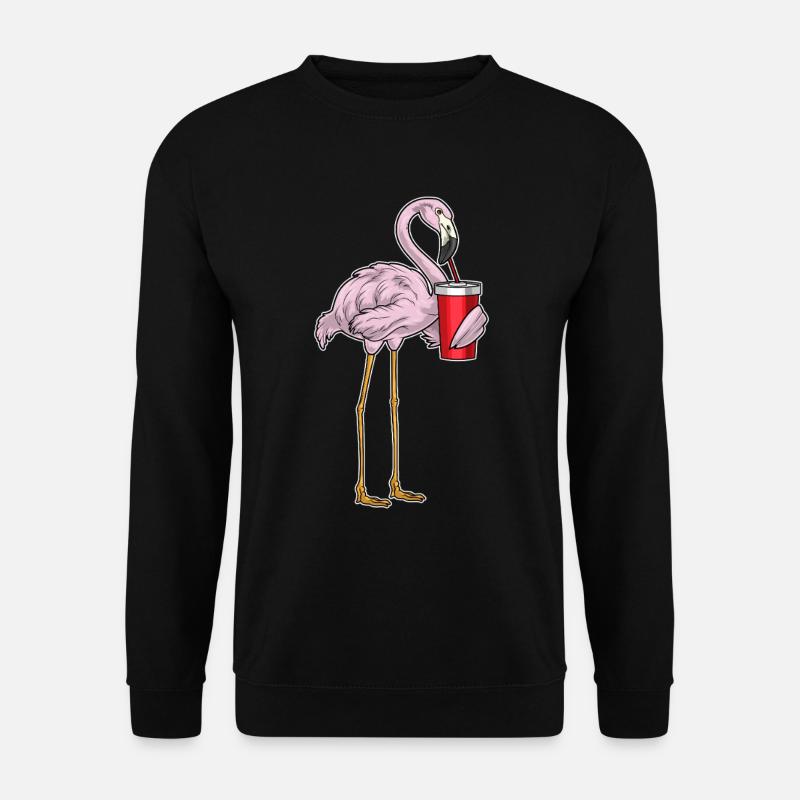 Flamingo Drink - Unisex Sweatshirt - black