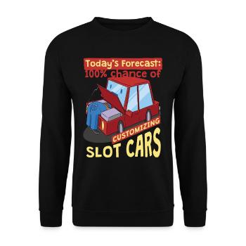 Slot Car Racing RC Car Customizing Slot Cars - Unisex Sweatshirt - black - Front - Alina (178cm) & Michal (187cm)