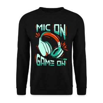 Commentator Sports Presenter - Unisex Sweatshirt - black - Front - Alina (178cm) & Michal (187cm)
