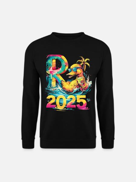Rente 2025 Ente Rentner Rentnerin Ruhestand Lustig - Unisex Pullover - Schwarz