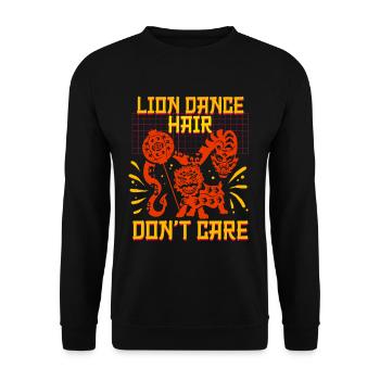 Löwentanz Danse du lion Hair Don’t Care - Sweat-shirt Unisexe - noir - Devant - Alina (178cm) & Michal (187cm)