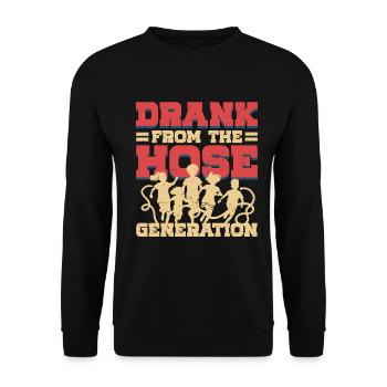 Buvé de la génération des tuyaux - Sweat-shirt Unisexe - noir - Devant - Alina (178cm) & Michal (187cm)