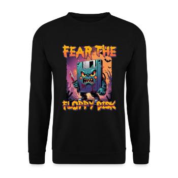Fear The Floppy Disk Informatik Informatiker - Unisex Pullover - Schwarz - Vorne - Alina (178cm) & Michal (187cm)