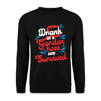 Buvez dans un tuyau d’arrosage et survivez - Sweat-shirt Unisexe - noir - Devant - Alina (178cm) & Michal (187cm)