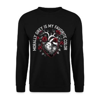 Romance Sombre Booktok Morally Gris - Sweat-shirt Unisexe - noir - Devant - Alina (178cm) & Michal (187cm)