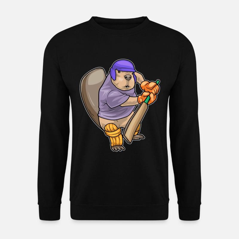 Beaver Cricket Batte de cricket - Sweat-shirt Unisexe - noir