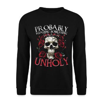 Romance sombre Booktok Probablement Lecture Impie - Sweat-shirt Unisexe - noir - Devant - Alina (178cm) & Michal (187cm)