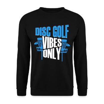 Disc Golf Vibes uniquement Discgolf - Sweat-shirt Unisexe - noir - Devant - Alina (178cm) & Michal (187cm)