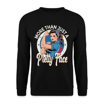 Feminism Feminist Feminist - Unisex Sweatshirt - black - Front - Alina (178cm) & Michal (187cm)