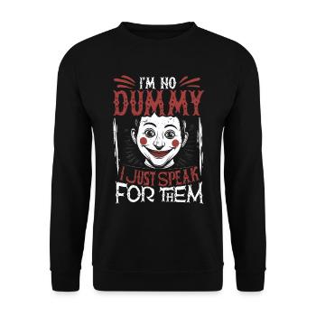 Marionnettiste Je ne suis pas un idiot, je parle juste pour eux - Sweat-shirt Unisexe - noir - Devant - Alina (178cm) & Michal (187cm)