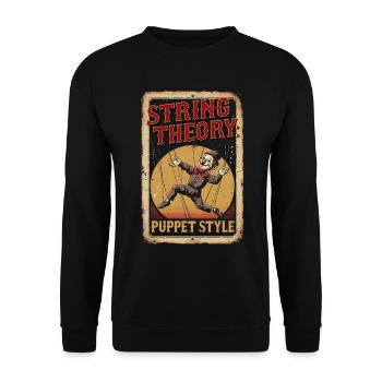 Ventriloquist String Theory Puppet Style - Unisex Sweatshirt - black - Front - Alina (178cm) & Michal (187cm)
