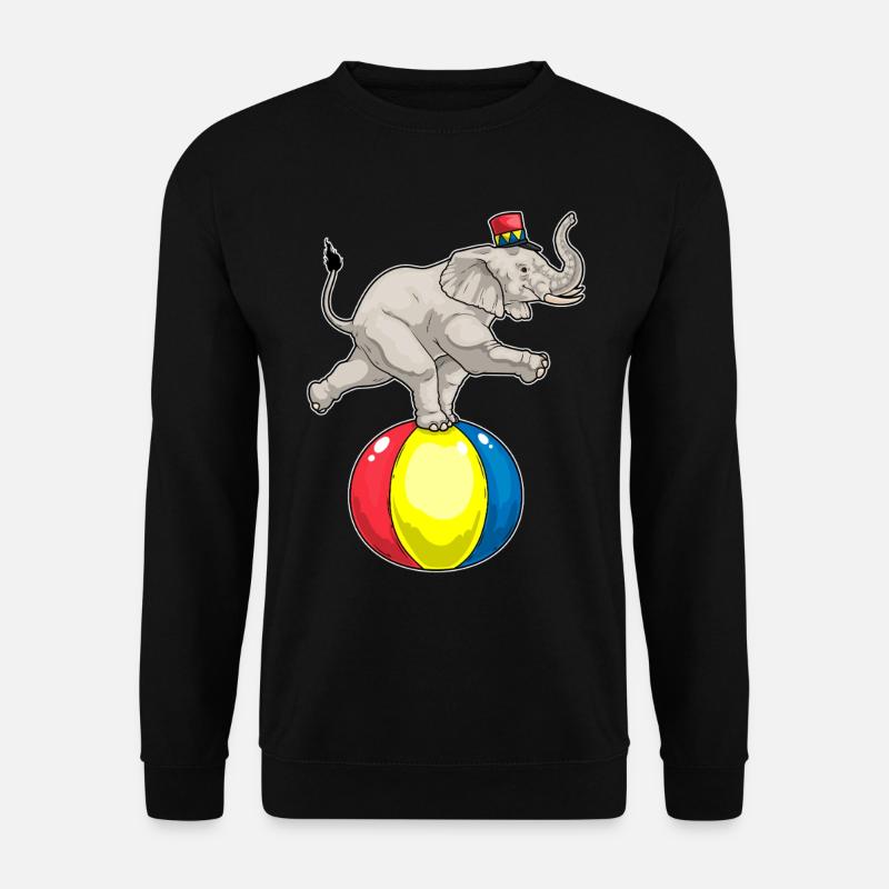 Bal de cirque d’éléphants - Sweat-shirt Unisexe - noir