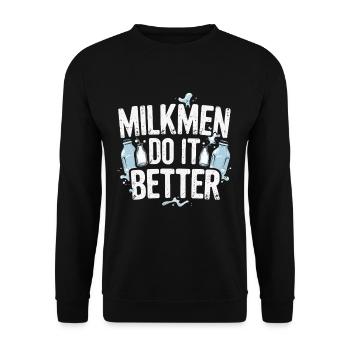 Milkman Les laitiers le font mieux - Sweat-shirt Unisexe - noir - Devant - Alina (178cm) & Michal (187cm)