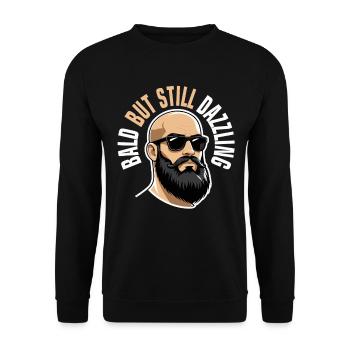 Glatze Glatzkopf chauve mais toujours éblouissant - Sweat-shirt Unisexe - noir - Devant - Alina (178cm) & Michal (187cm)