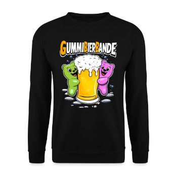 GummiBierBande | Beer Time | Bier - Unisex Pullover - Schwarz - Vorne - Alina (178cm) & Michal (187cm)