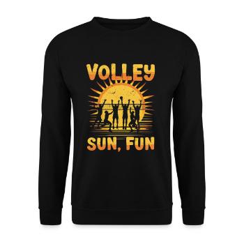 Beach-volley - Sweat-shirt Unisexe - noir - Devant - Alina (178cm) & Michal (187cm)