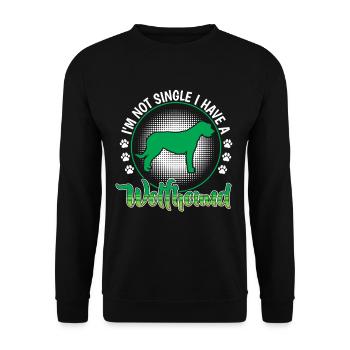 J’ai un Irish Wolfhound - Sweat-shirt Unisexe - noir - Devant - Alina (178cm) & Michal (187cm)